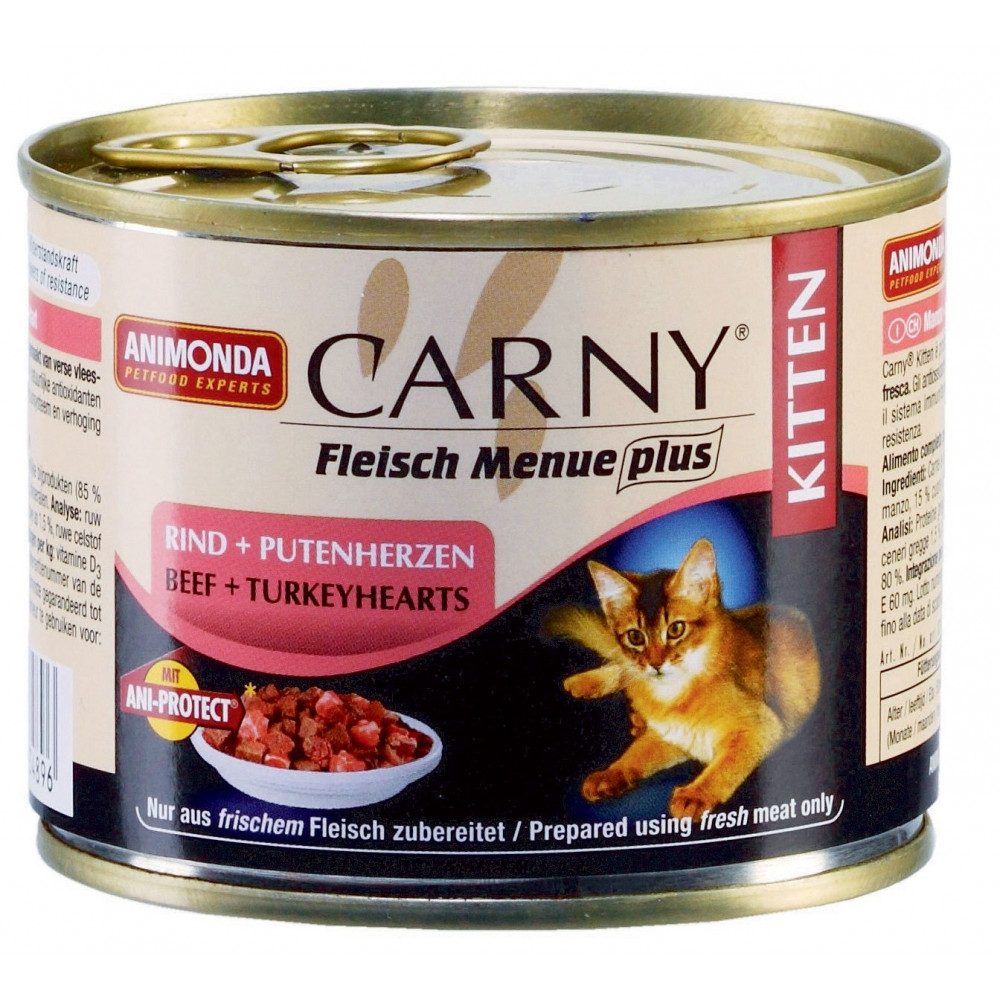 ANIMONDA CARNY KITTEN WOŁOWIA I SERCA INDYKA 200 G ANIMONDA CARNY KITTEN WOŁOWIA I SERCA INDYKA 200 G