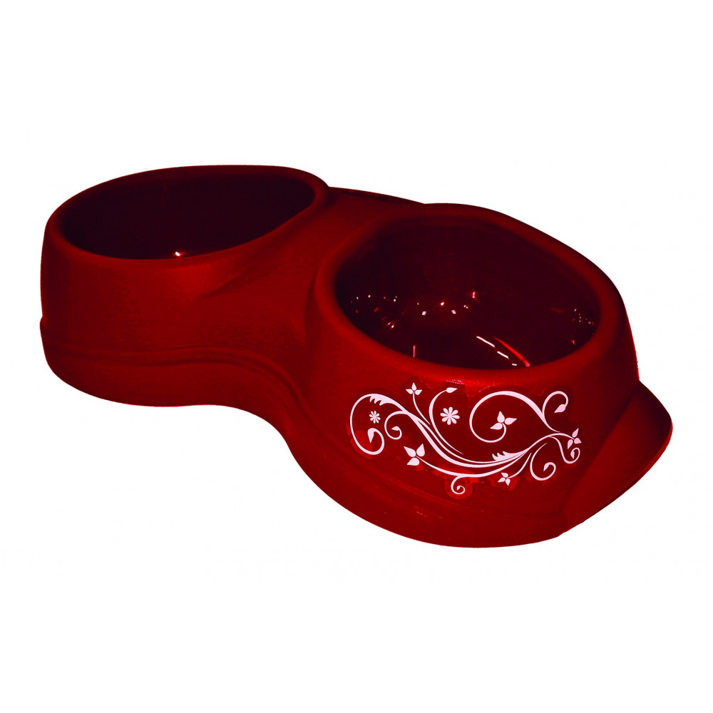 PODWÓJNA MISKA COMFY SPACE BOWL 2X200 ML DECOLINE BORDO PODWÓJNA MISKA COMFY SPACE BOWL 2X200 ML DECOLINE BORDO