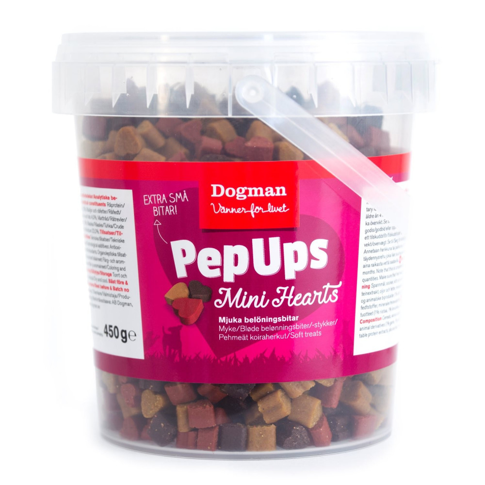 DOGMAN PEP UPS MINI HEARTS 450G DOGMAN PEP UPS MINI HEARTS 450G