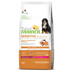 TRAINER SENSITIVE NO GLUTEN PUPPY&JUNIOR M/M SALMON 12 kg