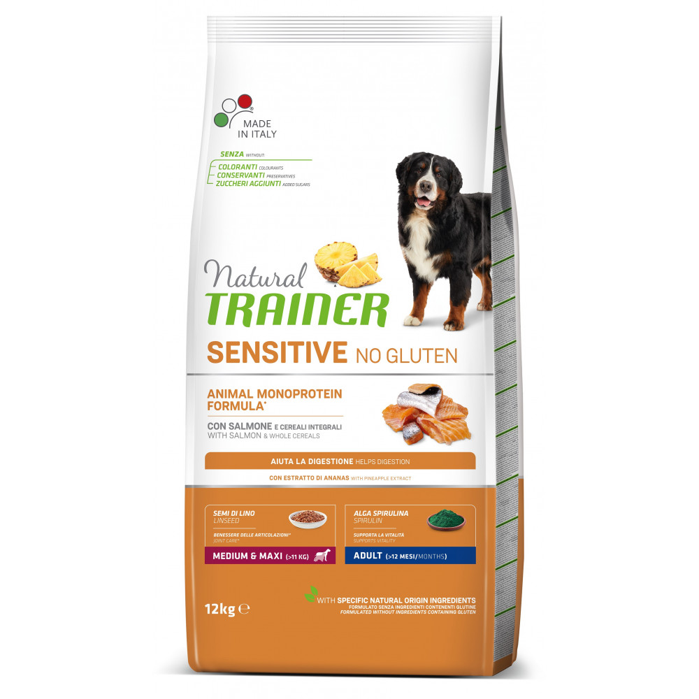 TRAINER SENSITIVE DOG NO GLUTEN ADULT M/M SALMON 12 kg