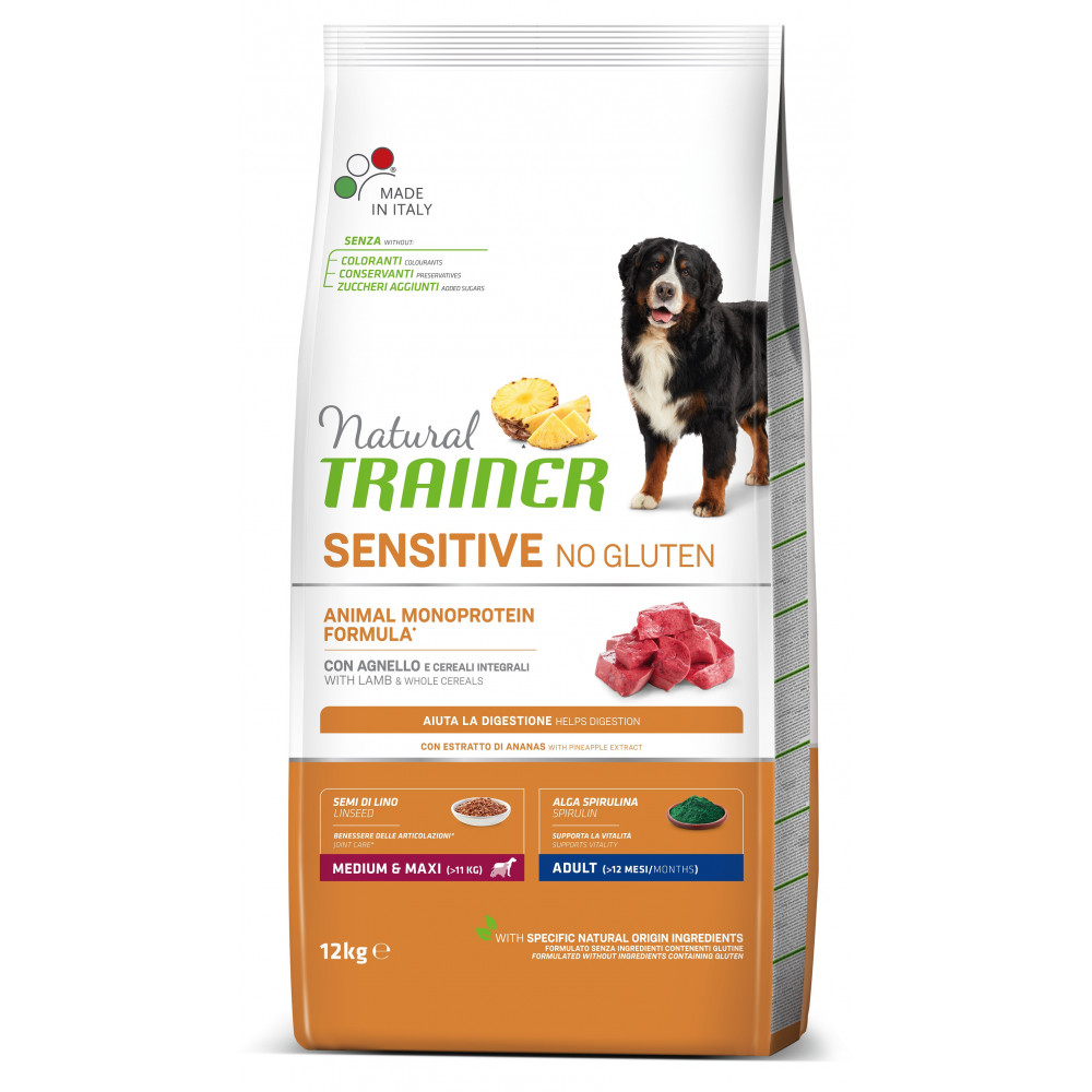 TRAINER SENSITIVE DOG NO GLUTEN ADULT M/M LAMB 12 kg