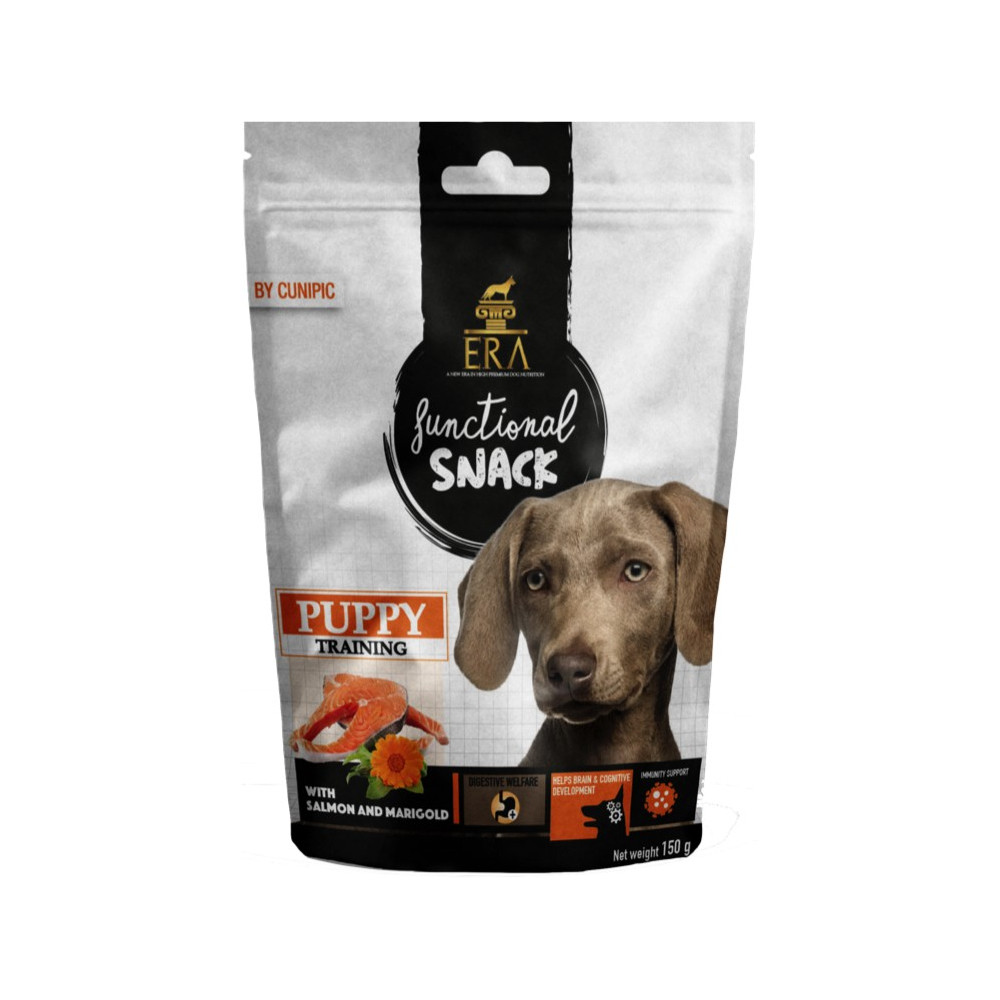 ERA SNACK PUPPY TRAINING ŁOSOŚ & NAGIETEK 150 g ERA SNACK PUPPY TRAINING ŁOSOŚ & NAGIETEK 150 g