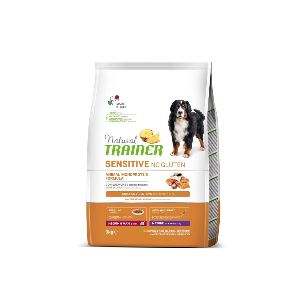 TRAINER SENSITIVE NO GLUTEN MATURE M/M SALMON 3 kg TRAINER SENSITIVE NO GLUTEN MATURE M/M SALMON 3 kg