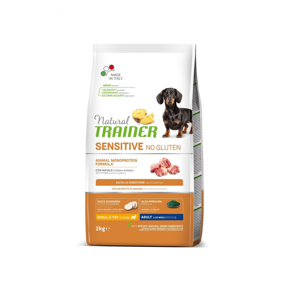 TRAINER SENSITIVE DOG NO GLUTEN ADULT MINI PORK 2 kg TRAINER SENSITIVE DOG NO GLUTEN ADULT MINI PORK 2 kg