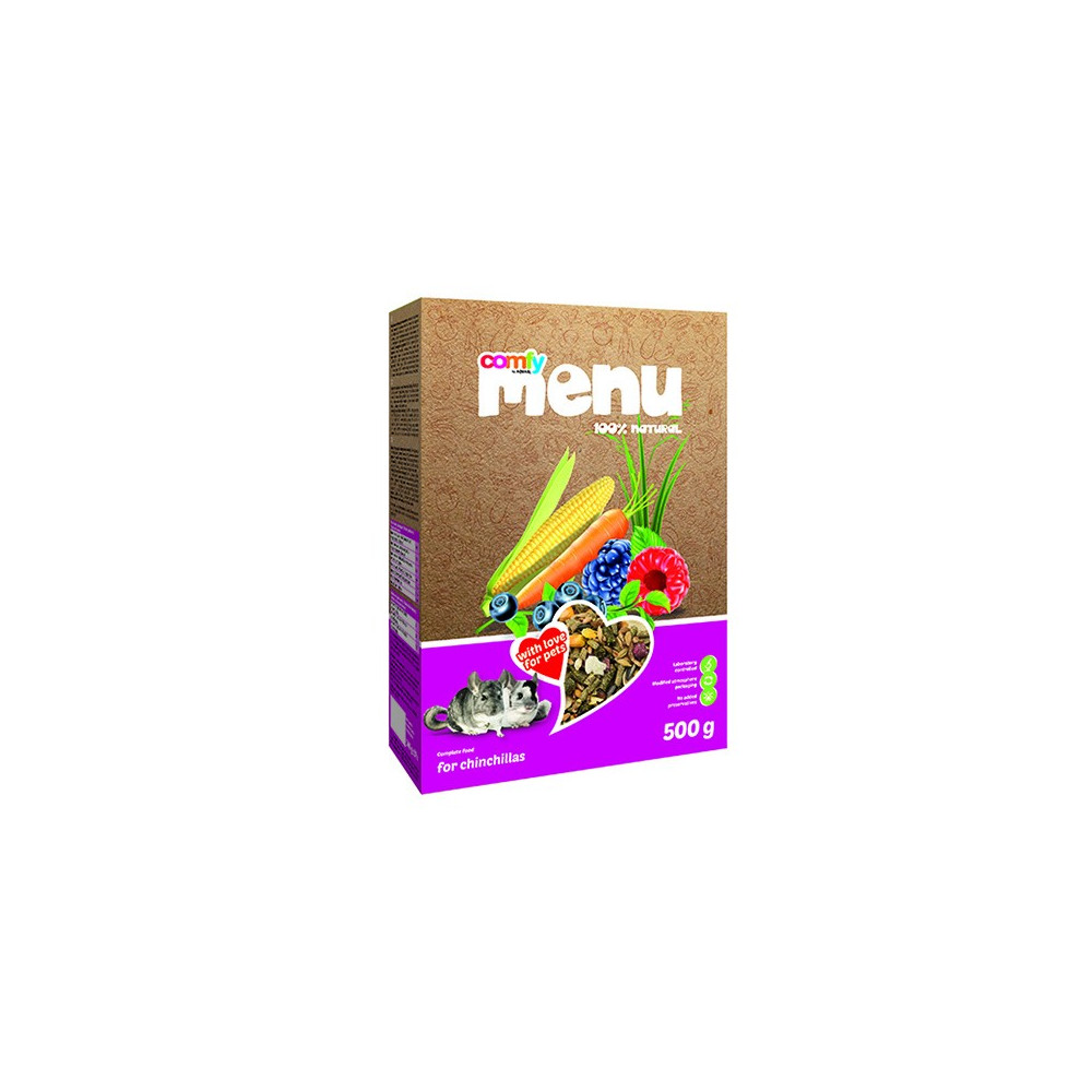 COMFY MENU POKARM DLA SZYNSZYLI 500 g COMFY MENU POKARM DLA SZYNSZYLI 500 g