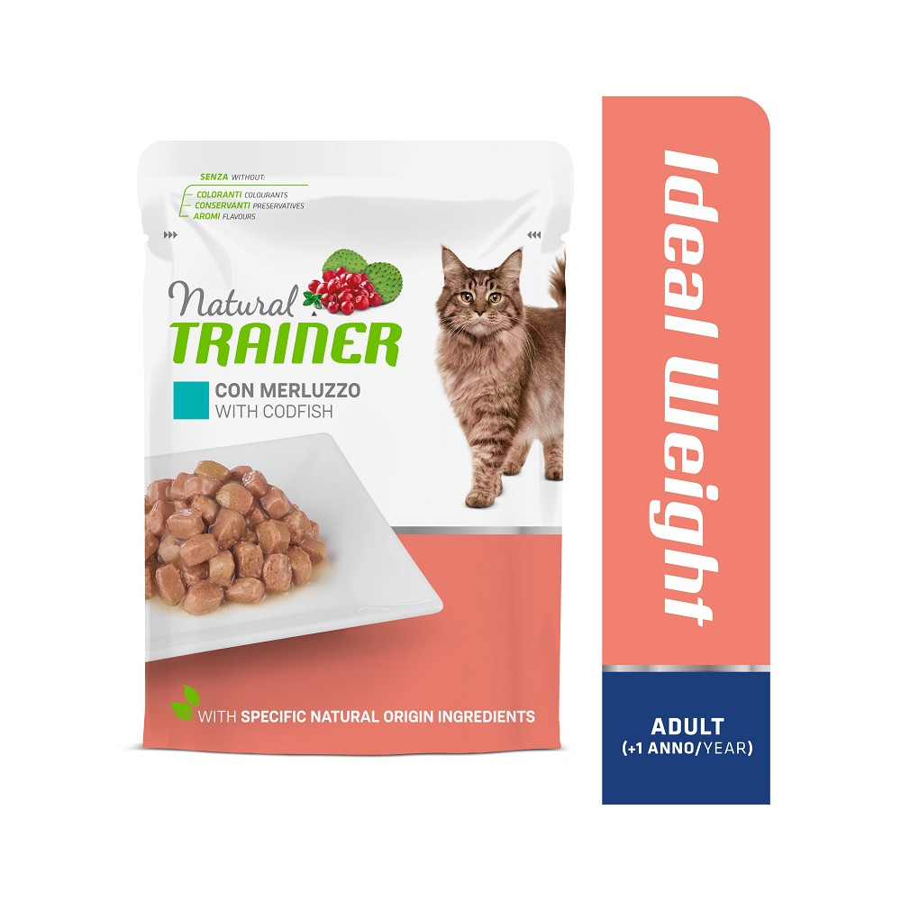 TRAINER CAT IDEAL WEIGHT ADULT WITH CODFISH 85 g TRAINER CAT IDEAL WEIGHT ADULT WITH CODFISH 85 g