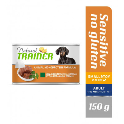 TRAINER DOG SENSITIVE NO GLUTEN SMALL&TOY ADULT with LAMB&WHOLE CEREALS 150 g
