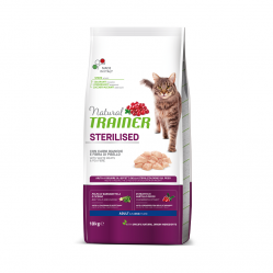 TRAINER NATURAL CAT STERILISED FRESH WHITE MEATS 10 kg