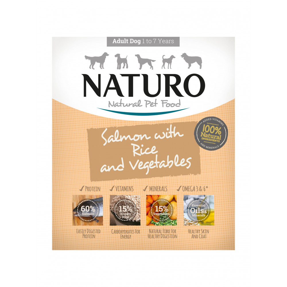 NATURO ŁOSOŚ,RYŻ&WARZYWA PIES 400G NATURO ŁOSOŚ,RYŻ&WARZYWA PIES 400G