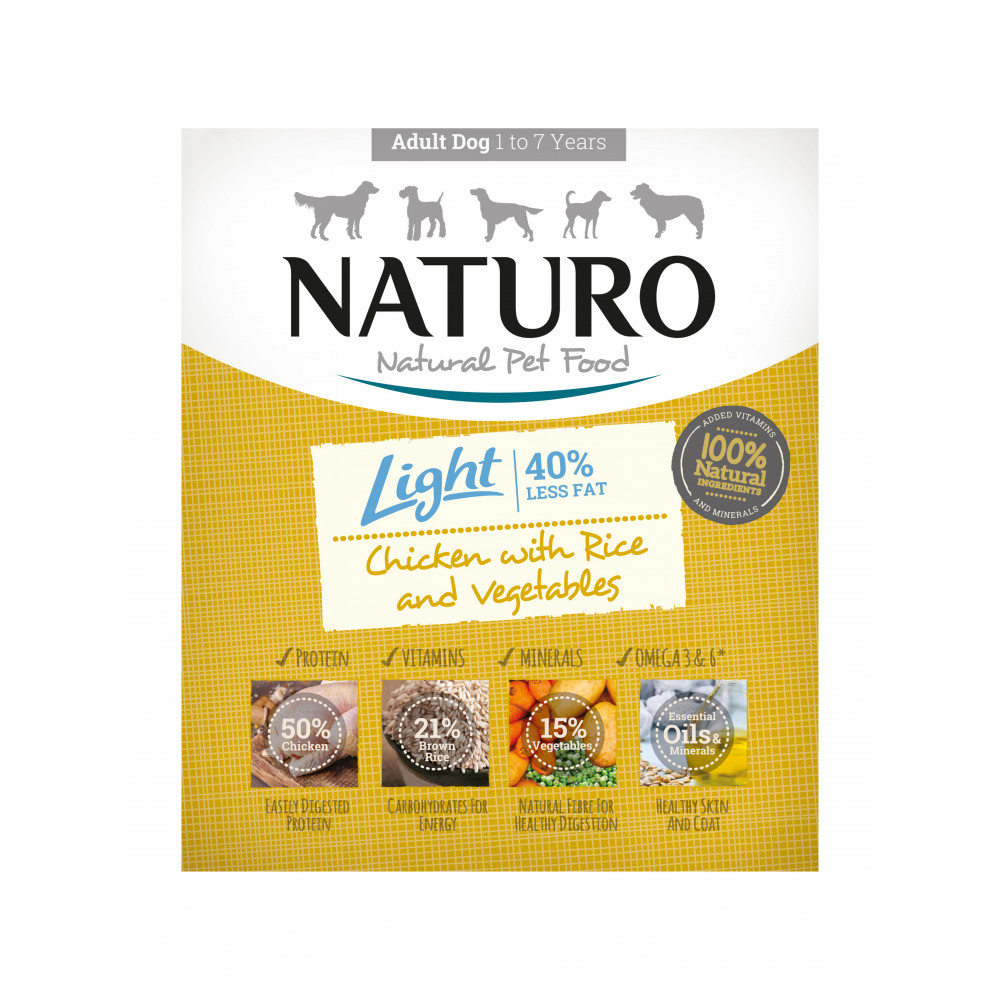 NATURO LIGHT - KURCZAK,RYŻ&WARZYWA 400G NATURO LIGHT - KURCZAK,RYŻ&WARZYWA 400G