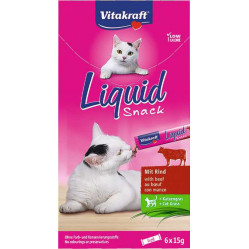 VITAKRAFT LIQUID SNACK WOŁOWINA KOT 6SZT
