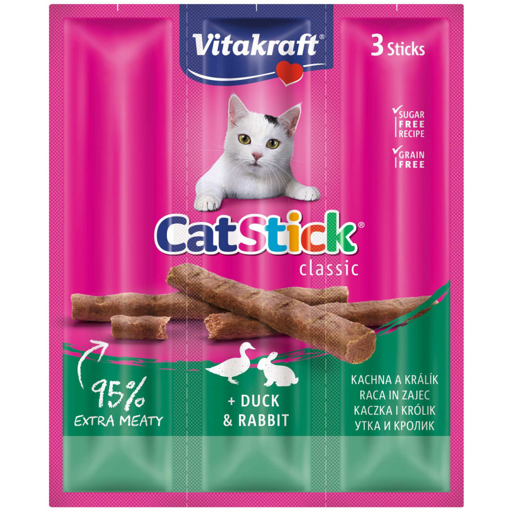 VITAKRAFT CAT STICK MINI KACZKA-KRÓLIK 3 SZT VITAKRAFT CAT STICK MINI KACZKA-KRÓLIK 3 SZT