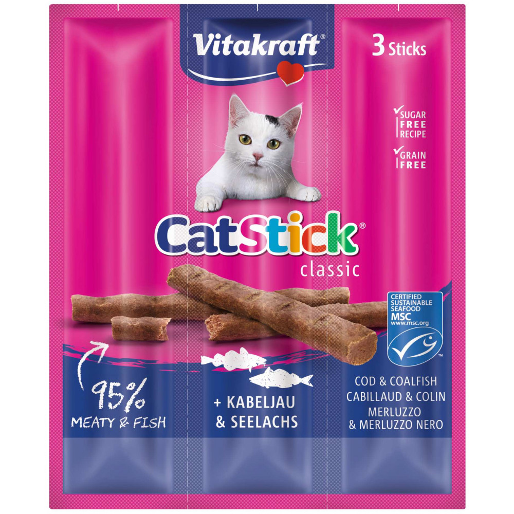 VITAKRAFT CAT STICK MINI DORSZ 3 SZT VITAKRAFT CAT STICK MINI DORSZ 3 SZT