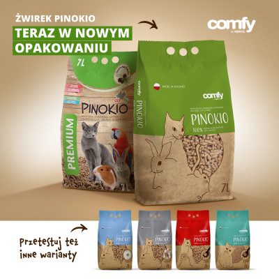 COMFY PINOKIO ŻWIREK DREWNIANY 7L