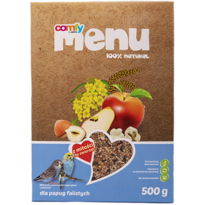 COMFY MENU POKARM DLA PAPUŻEK FALISTYCH OWOCOWY 500 g