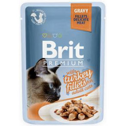 BRIT CAT PREMIUM GRAVY TURKEY FILLETS 85G