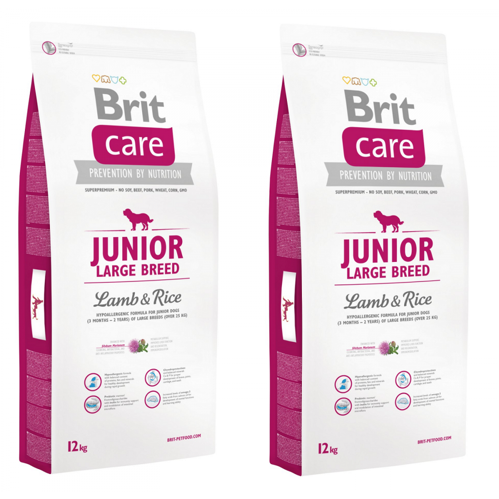 BRIT CARE JUNIOR LARGE BREED LAMB & RICE 2 x 12kg BRIT CARE JUNIOR LARGE BREED LAMB & RICE 2 x 12kg