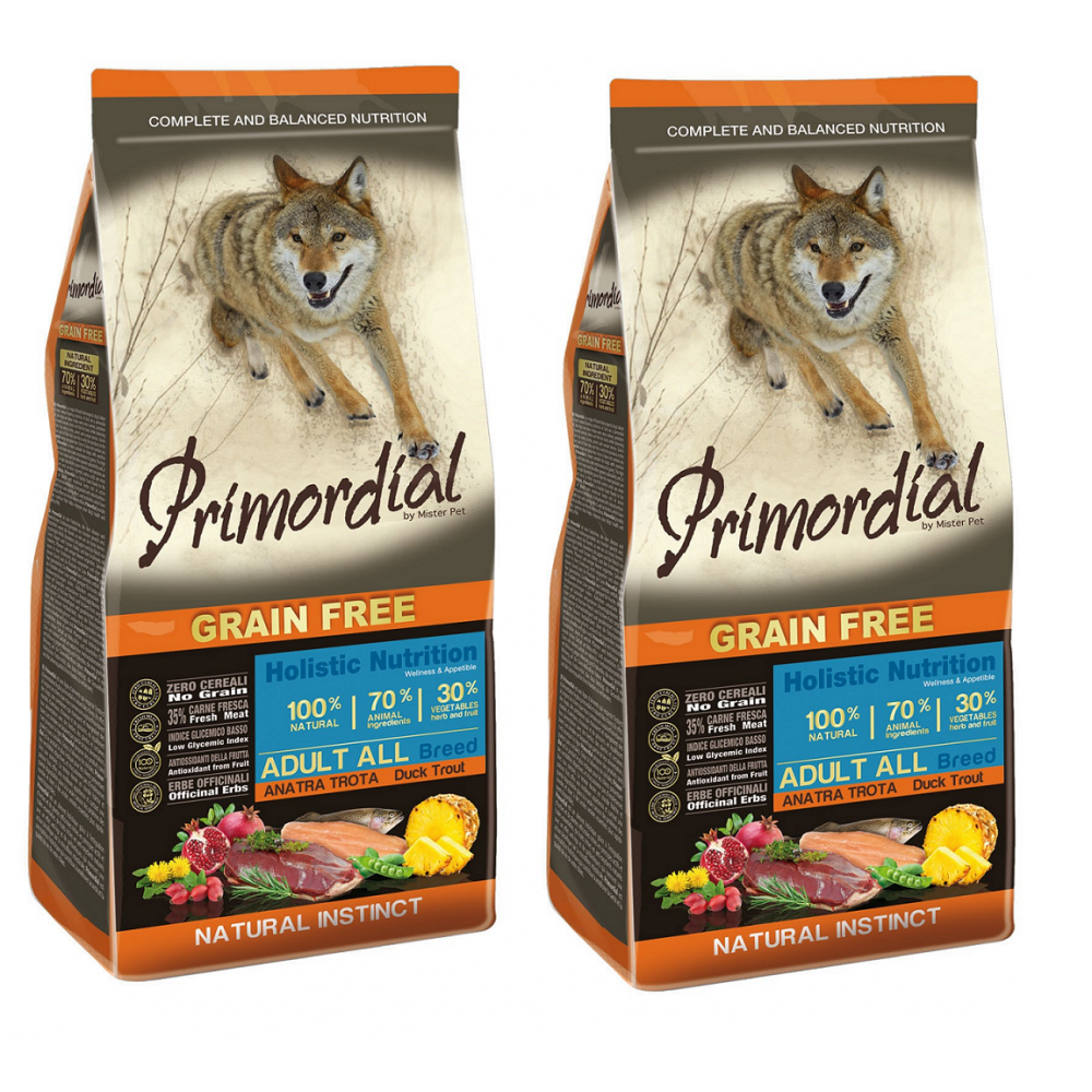 PRIMORDIAL ADULT KACZKA & PSTRĄG 2 x 12 KG