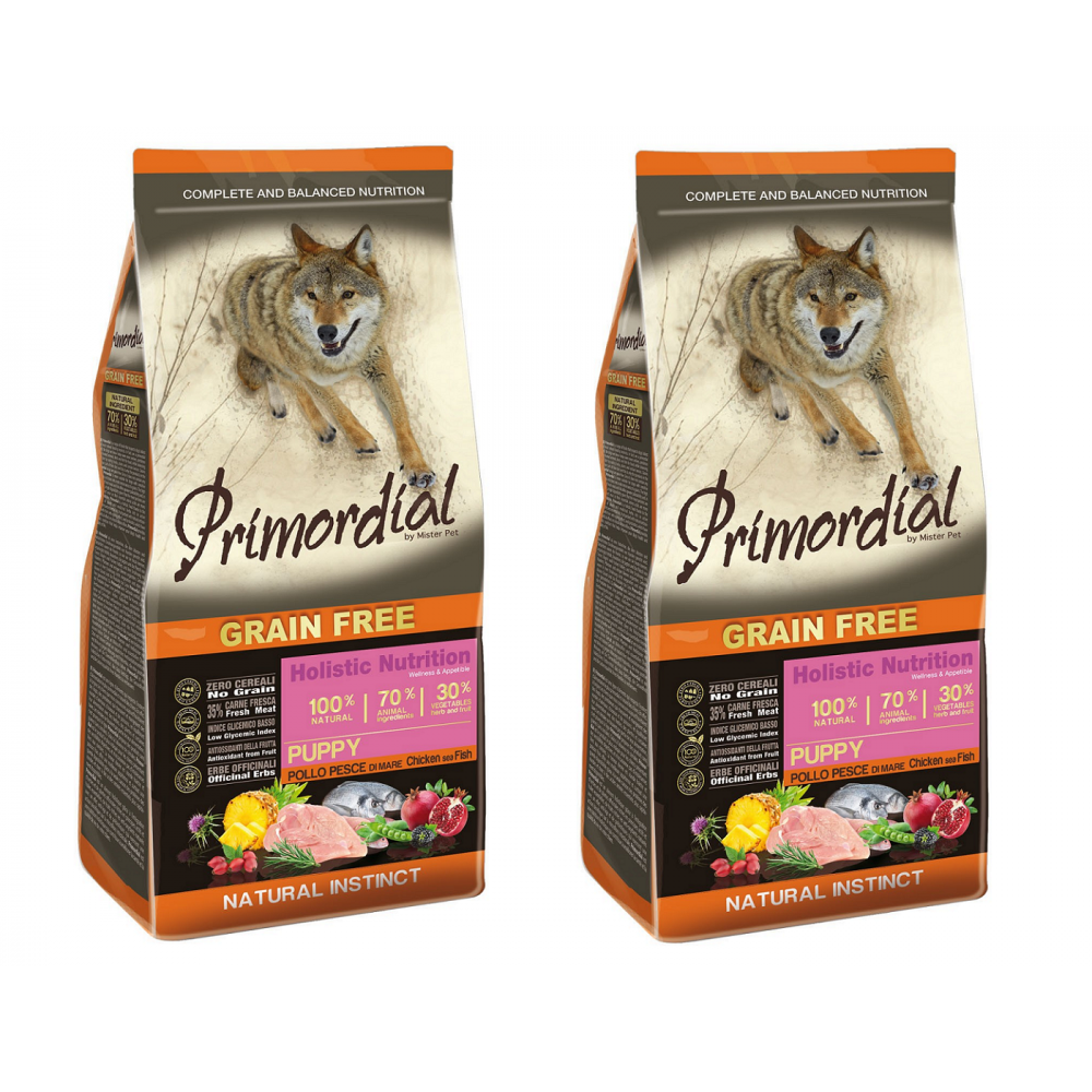 PRIMORDIAL PUPPY KURCZAK & RYBY MORSKIE 2 x 12 KG