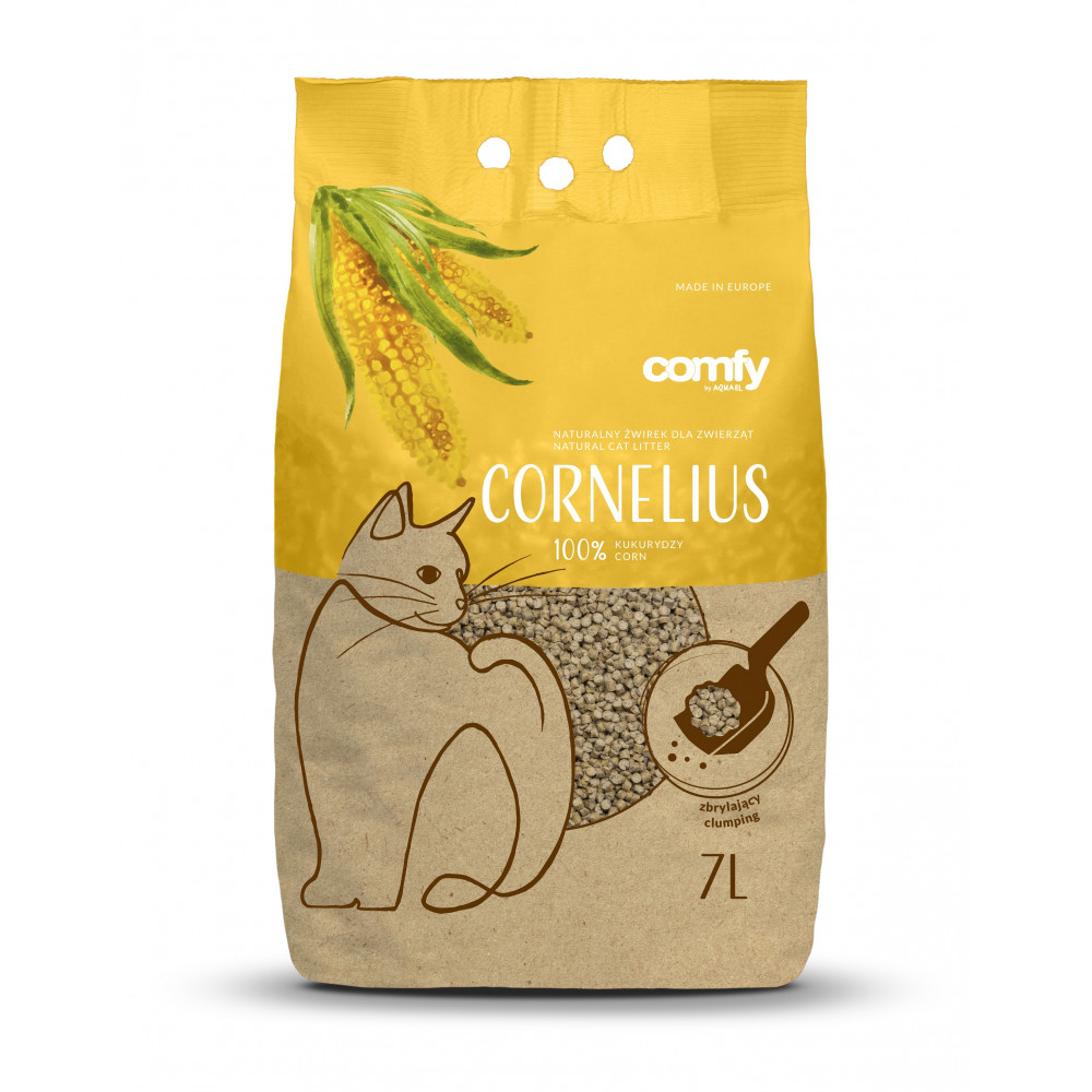 ŻWIREK KUKURYDZIANY COMFY CORNELIUS 7L NATURAL ŻWIREK KUKURYDZIANY COMFY CORNELIUS 7L NATURAL