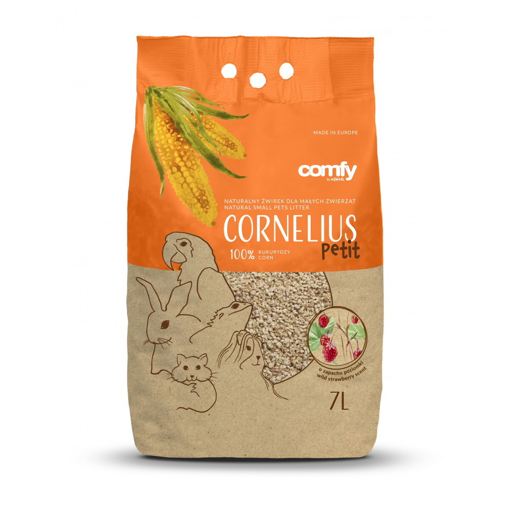 ŻWIREK KUKURYDZIANY COMFY CORNELIUS 7L POZIOMKA ŻWIREK KUKURYDZIANY COMFY CORNELIUS 7L POZIOMKA