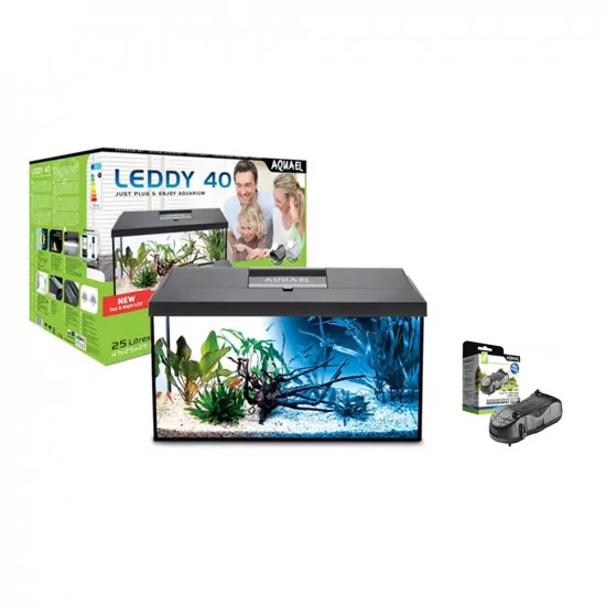 ZESTAW AKWARIOWY LEDDY DAY&NIGHT 40 CZARNY + NAPOWIETRZACZ MINIBOOST 200