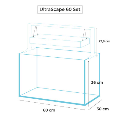 AQUAEL ULTRASCAPE 60 ZESTAW+SZAFKA SNOW