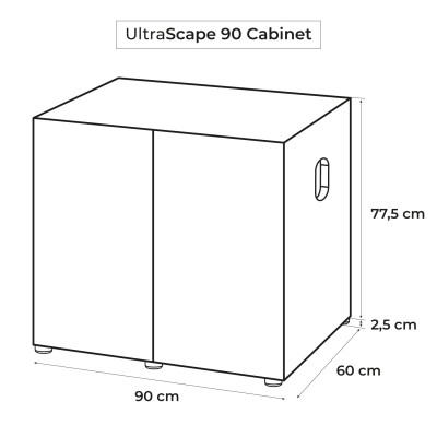 AQUAEL ULTRASCAPE 90 ZESTAW+SZAFKA SNOW