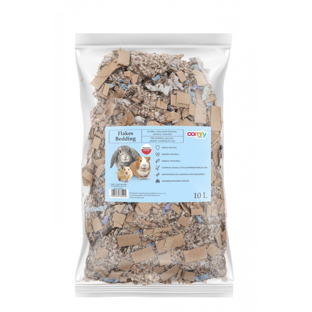 COMFY FLAKES BEDDING PODŁOŻE BAWEŁNIANO-CELULOZOWE 10L COMFY FLAKES BEDDING PODŁOŻE BAWEŁNIANO-CELULOZOWE 10L