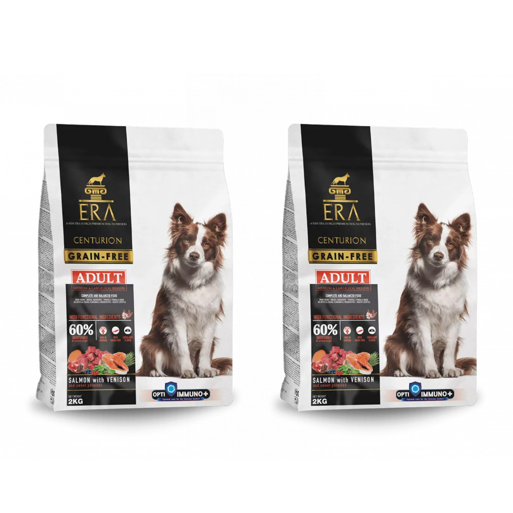 ERA GRAIN FREE ADULT M&L ŁOSOŚ&DZICZ 2x2 KG