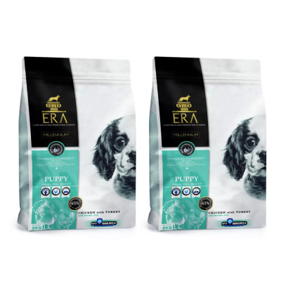 KARMA SUCHA ERA PUPPY S - KURCZAK & INDYK 2x2 KG