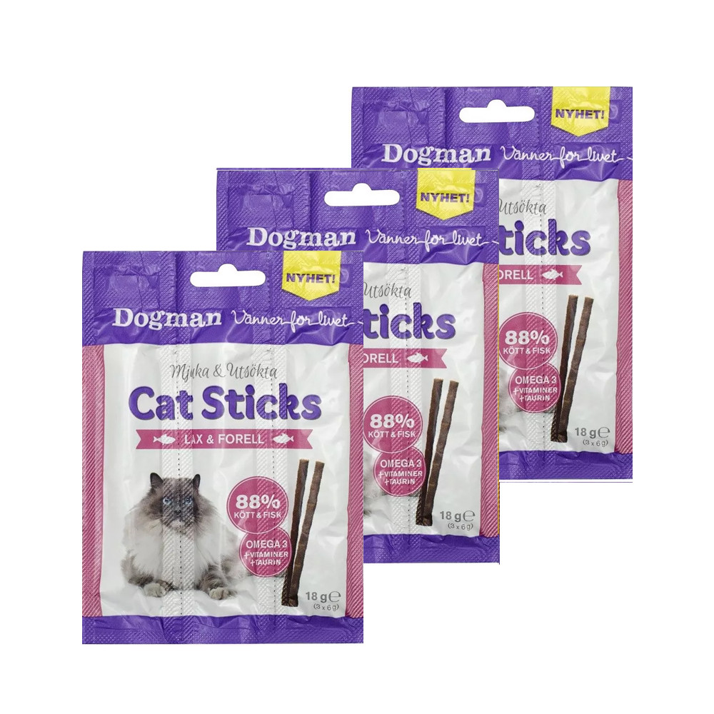 DOGMAN KOT STICKS ŁOSOŚ / PSTRĄG 3x3 SZT.