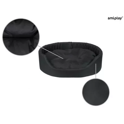 AMIPLAY LEGOWISKO OWALNE BASIC XXXL CZARNY