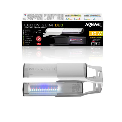 AQUAEL LEDDY SLIM DUO 10W SUNNY PLANT&NIGHT BIAŁA