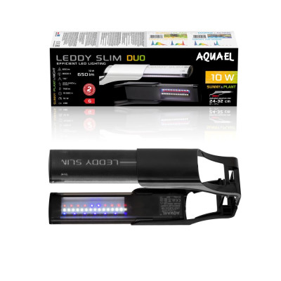 AQUAEL LEDDY SLIM DUO 10W SUNNY PLANT&NIGHT CZARNA