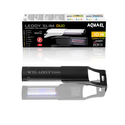 AQUAEL LEDDY SLIM DUO 10W SUNNY PLANT&NIGHT CZARNA