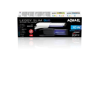 AQUAEL LEDDY SLIM DUO 10W MARINE&ACTINIC BIAŁA 2.0