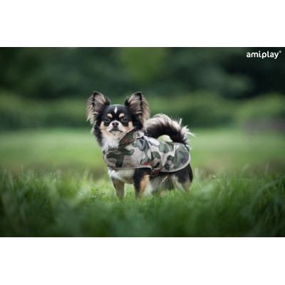 AMIPLAY PELERYNKA PRZECIWDESZCZOWA BRISTOL 27 CM YORKSHIRE TERRIER CZERWONY