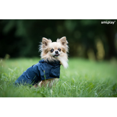 AMIPLAY PELERYNKA PRZECIWDESZCZOWA BRISTOL 27 CM YORKSHIRE TERRIER CZERWONY