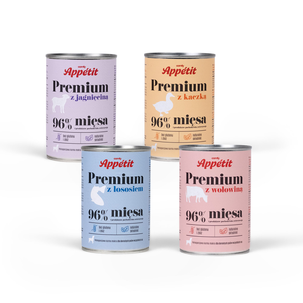 MOKRA KARMA DLA PSA COMFY APPETIT PREMIUM MIX SMAKÓW 4X400G MOKRA KARMA DLA PSA COMFY APPETIT PREMIUM MIX SMAKÓW 4X400G