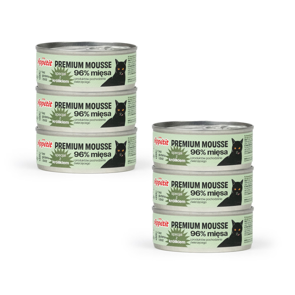 MOKRA KARMA COMFY APPETIT PREMIUM MOUSSE KRÓLIK 6X85G MOKRA KARMA COMFY APPETIT PREMIUM MOUSSE KRÓLIK 6X85G