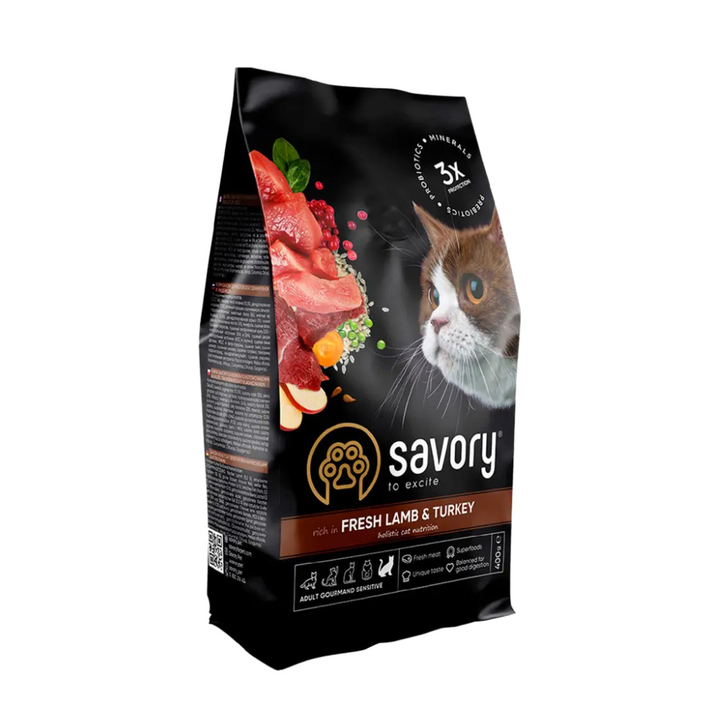 SAVORY KARMA SUCHA Z INDYKIEM I JAGNIĘCINĄ DLA KOTÓW DOROSŁYCH Z WRAŻLIWYM UKŁADEM POKARMOWYM 8 KG SAVORY KARMA SUCHA Z INDYKIEM I JAGNIĘCINĄ DLA KOTÓW DOROSŁYCH Z WRAŻLIWYM UKŁADEM POKARMOWYM 8 KG