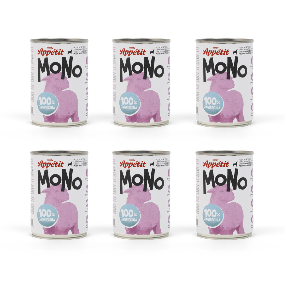PAKIET COMFY APPETIT MONO JAGNIĘCINA 6X400G PAKIET COMFY APPETIT MONO JAGNIĘCINA 6X400G