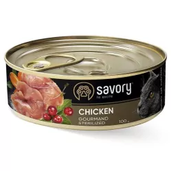 SAVORY PASZTET Z KURCZAKIEM DLA KOTÓW STERYLIZOWANYCH 100G