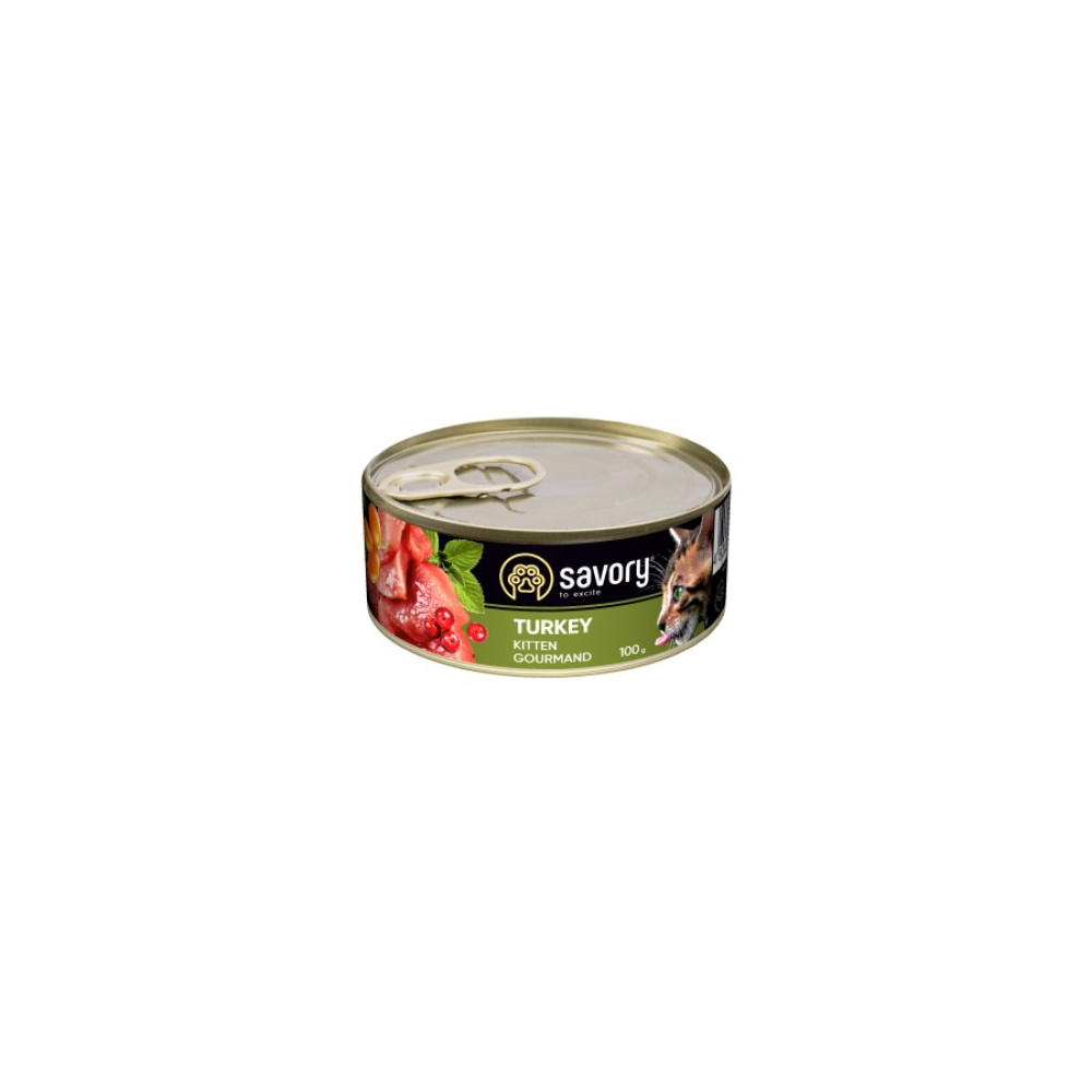 SAVORY PASZTET Z INDYKA DLA KOCIĄT 100G SAVORY PASZTET Z INDYKA DLA KOCIĄT 100G