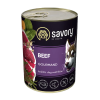 SAVORY KARMA MOKRA Z WOŁOWINĄ DLA WYBREDNYCH DOROSŁYCH PSÓW WSZYSTKICH RAS 400 G