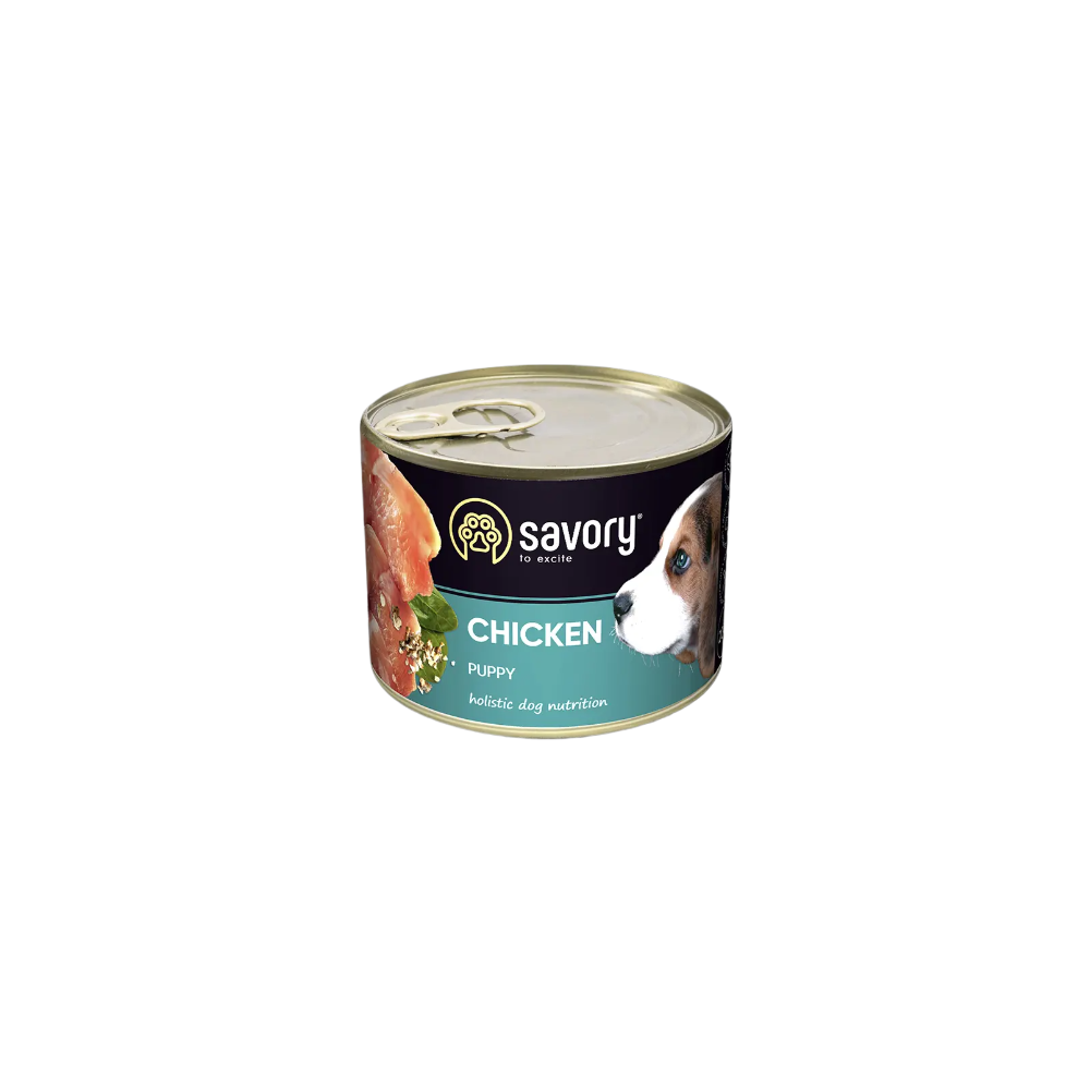 SAVORY PASZTET KURCZAK DLA SZCZENIĄT WSZYSTKICH RAS OD 3 MIESIĄCA ŻYCIA 200 G SAVORY PASZTET KURCZAK DLA SZCZENIĄT WSZYSTKICH RAS OD 3 MIESIĄCA ŻYCIA 200 G