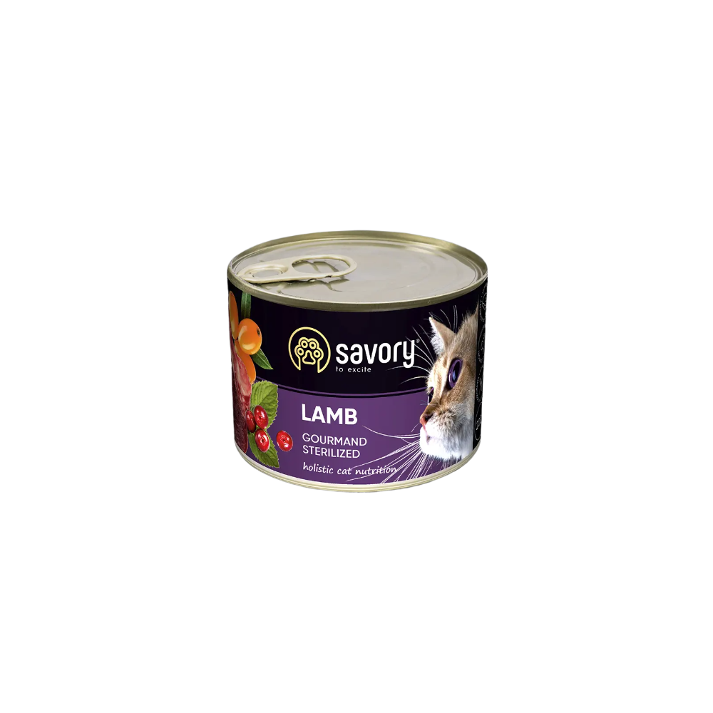 SAVORY PASZTET Z JAGNIĘCINĄ DLA KOTÓW STERYLIZOWANYCH 200 G SAVORY PASZTET Z JAGNIĘCINĄ DLA KOTÓW STERYLIZOWANYCH 200 G