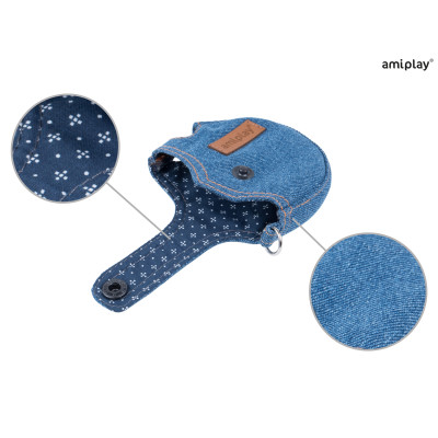 AMIPLAY DENIM SMYCZ AUTOMATYCZNA Z OBUDOWĄ L NIEBIESKI
